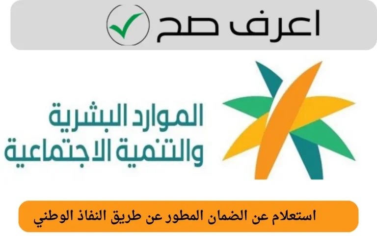 استعلام عن الضمان المطور عن طريق النفاذ الوطني